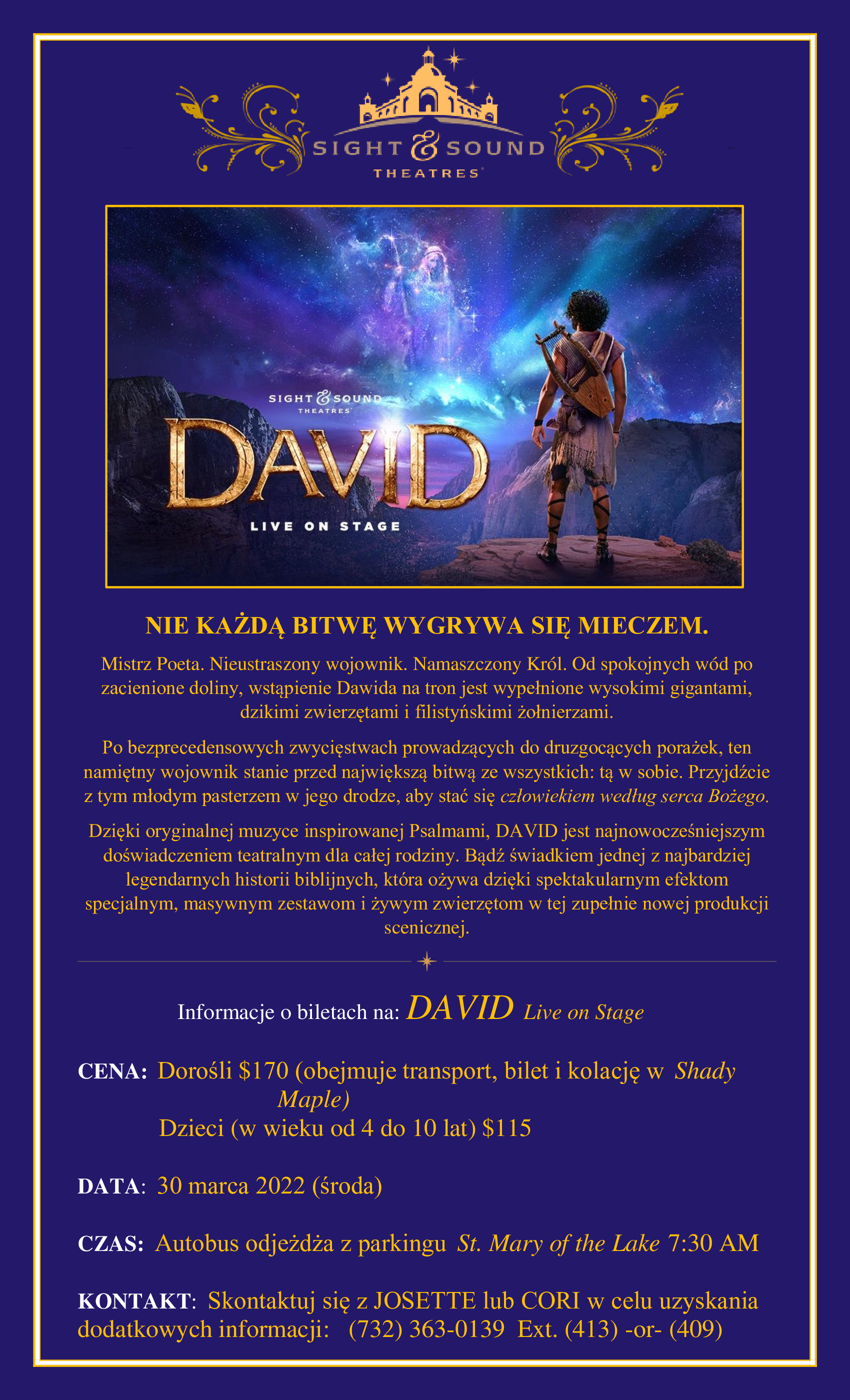 DAVID s s theater flyer POLISH with contact
