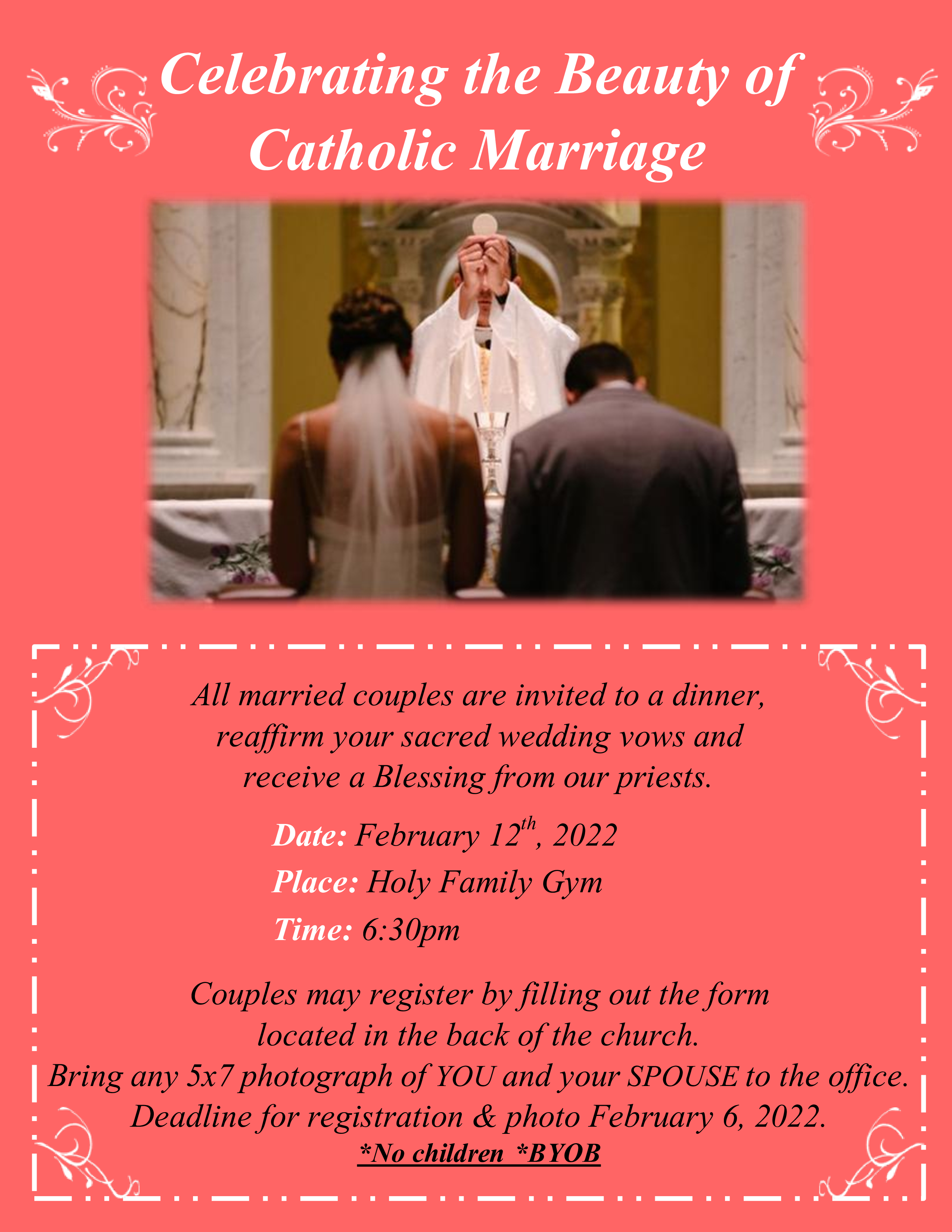 Marriage anniversary mass flyer 2022