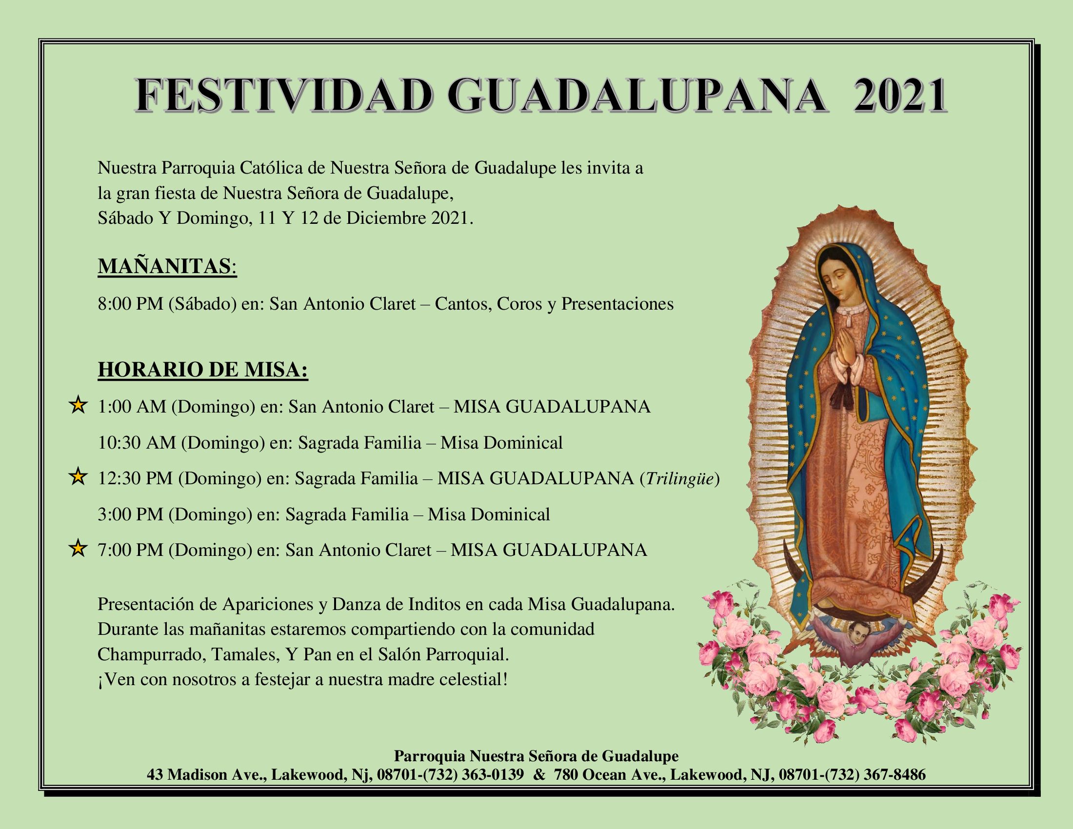 fESTIVIDAD gUADALUPANA 2021 2