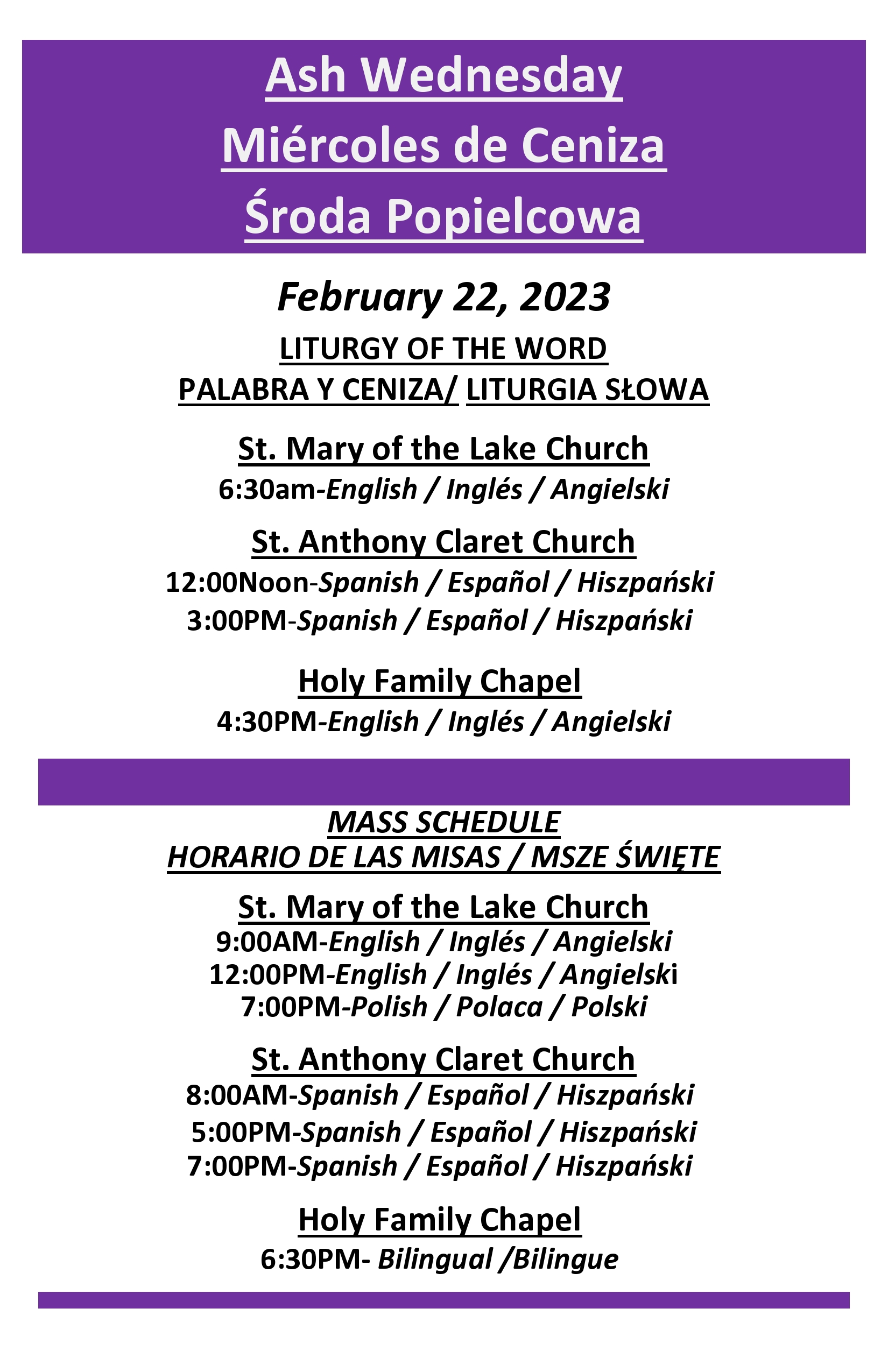 Ash Wednesday Lobby Poster 2023 page0001