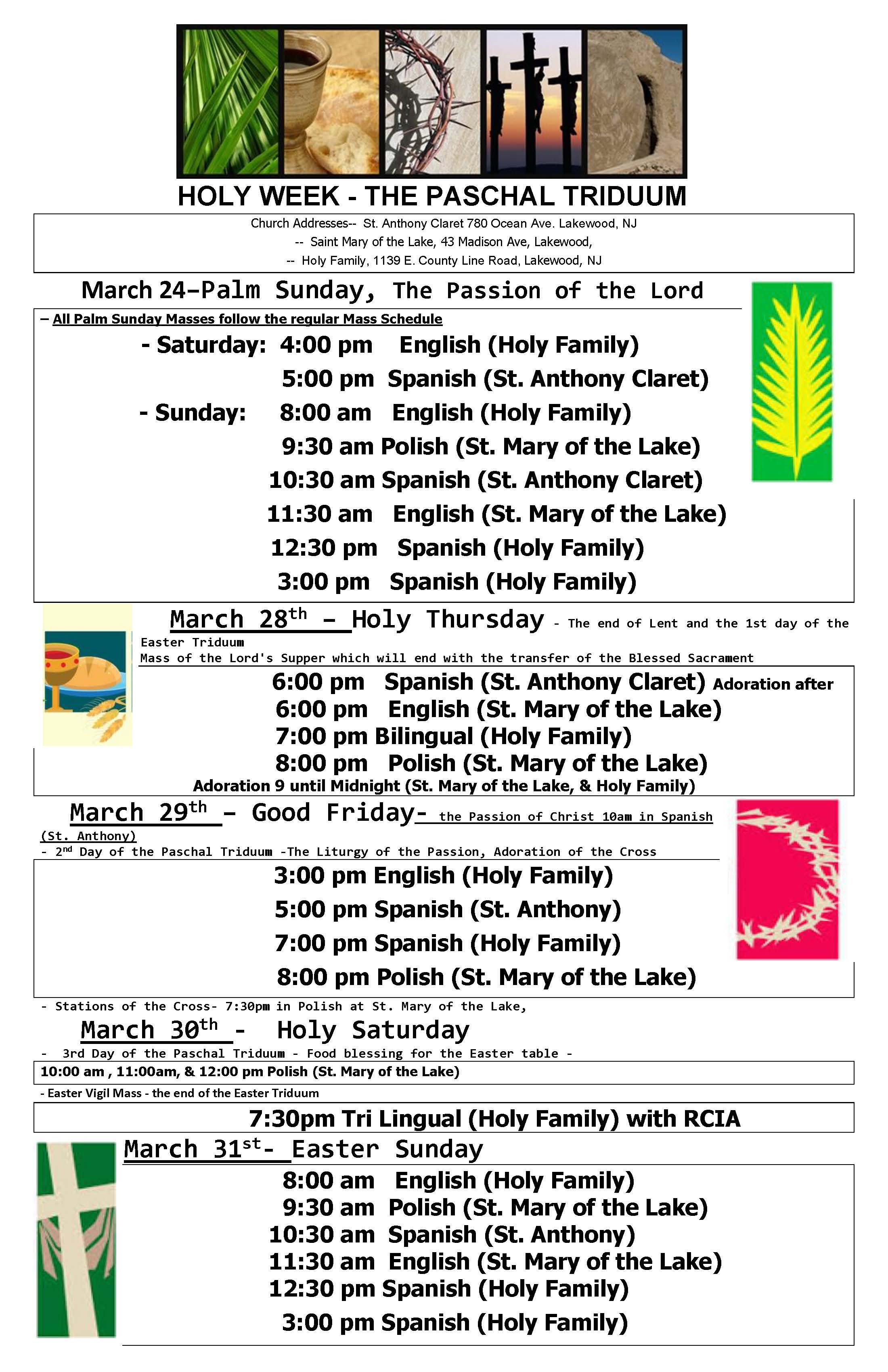 Lobby Poster Holy Week 2024