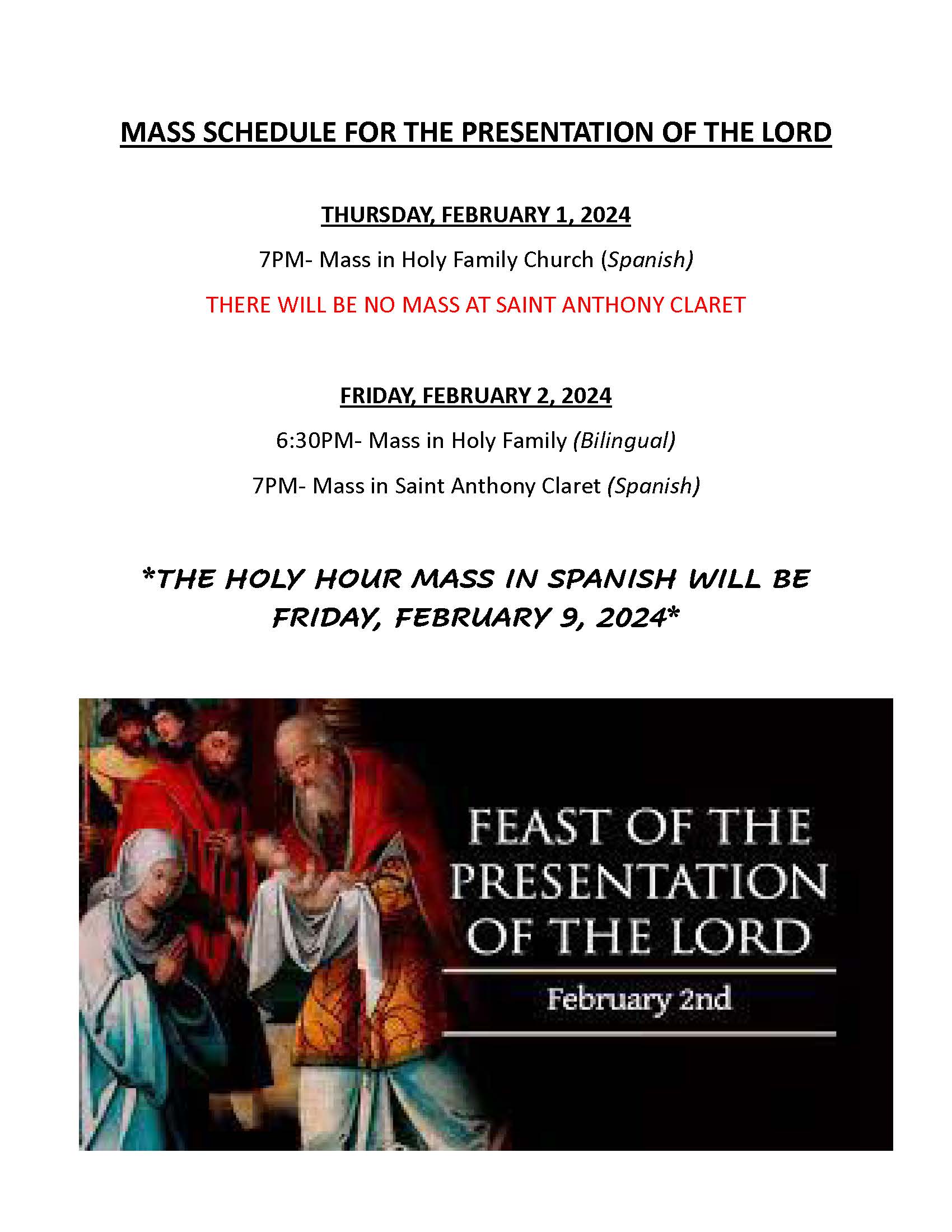 MASS SCHEDULE FOR THE PRESENTATION OF THE LORD.pdf